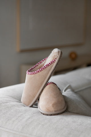 Azura Sheepskin Slippers – Beige
