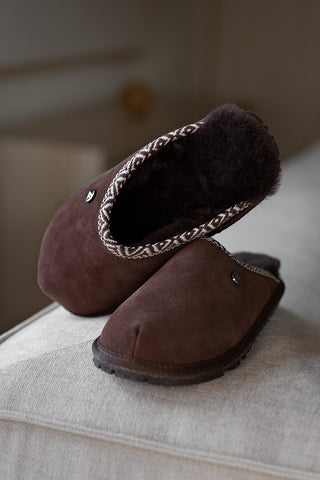 Azura Sheepskin Slippers - Brown