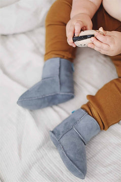 Grey baby booties