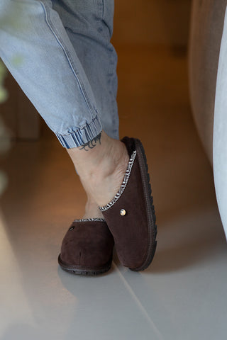 Azura Sheepskin Slippers - Brown