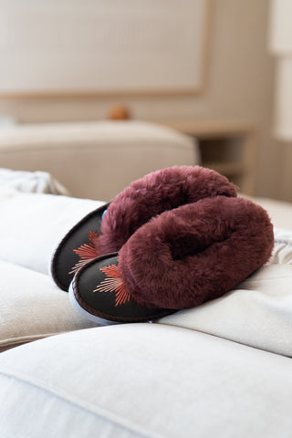 Cranberry Sheepers Sheepskin Slippers