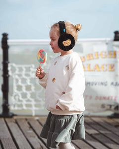 Children's Black Teddy Bear Ear Muffs
