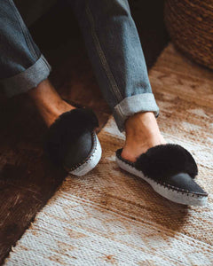 Mens Black Mule