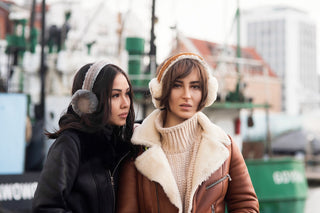 Chestnut sheepskin ear muffs