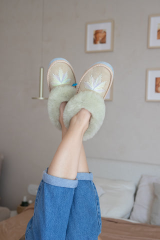 Matcha Sheepers Sheepskin Slippers