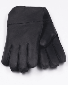 Mens black sheepskin gloves