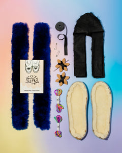 Electric blue full moccasin slipper Slipkit