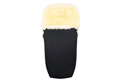 Black sheepskin footmuff